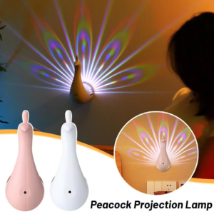 Peacock Projector Lamp Remote Control Night Light Bedside Colorful Atmosphere Light Creative Wall-mounted 9 modes Christmas Gift - Image 4