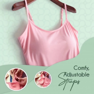 Cami Bra – Women's Camisole With Built In Padded Bra Vest Dropshipping As Seen on Tiktok Pink Top For Women Pajamas Home Wear - Image 3