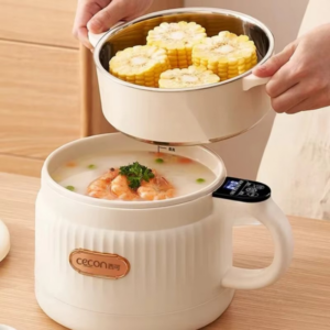 MultiFunction Electric Cooking Pot, Compact Steamer and Ramen Cooker for Dorm Use, Quick Heat Pot, Efficient Cookware - Image 7