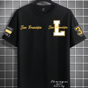 Men's casual fashion short-sleeved T-shirt 3D printing letters printing summer outdoor street daily breathable wear - Image 6