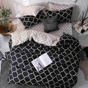 Luxury Black Bedding Comforter Set with Pillow Case SIngle Full Size Bed Linen Duvet Cover Set Queen/King Double Single Bed - Image 3