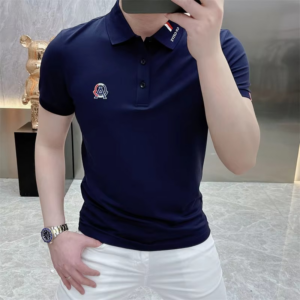 Trend Fashion Men Polo Shirts Summer Solid Lapel Embroidery Badge Button Smart Casual All-match Short Sleeve Slim T-shirt Tops - Image 6