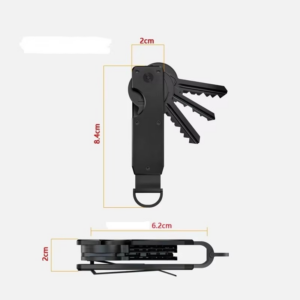 Key Organizer Compact Holder Metal Key Chain Minimalist key case holder for keychain Secures 1-5 Keys - Image 7