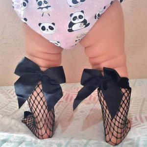 Fashion Baby Girl Mesh Socks With Big Bow Summer Cotton Breathable Black White Cute Toddler Kids Socks 0-6 Years old - Image 6