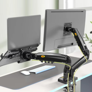 Desktop NB F160 + FP-2 Gas Spring Dual Arm for 17"-27" Monitor Holder + 10"-17" Laptop Support Air Press Mount Stand Load 2-9kg - Image 2
