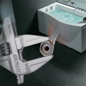 Mini Adjustable Bathroom Adjustable Wrench Strong Clamping Large Open End Multifunctional Aluminum Spanner Bathroom Repair Tool - Image 4