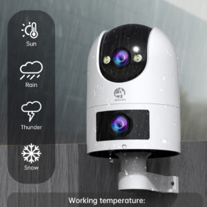 JOOAN 4K Outdoor WiFi Surveillance Camera Dual Lens External 5G Wifi IP Cameras Auto Tracking Security PTZ Cam CCTV Audio Video - Image 6