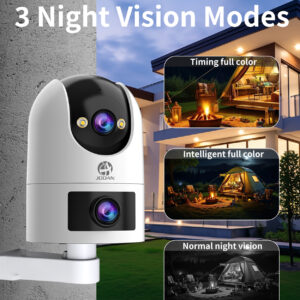 JOOAN 4K Outdoor WiFi Surveillance Camera Dual Lens External 5G Wifi IP Cameras Auto Tracking Security PTZ Cam CCTV Audio Video - Image 4