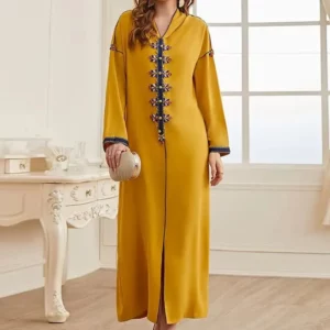 Ramadan Eid Abaya Dubai Hand Made Diamond Beading Muslim Dress Islam Abayas Women Vestidos Robe Longue Vetement Femme Musulman - Image 2