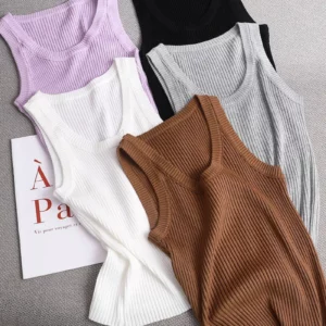 pure color skinny tanks O-Neck Summer Sleeveless Sexy Bodysuit Women 2023 Off Shoulder Body Tops Street - Image 5