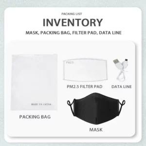 LED Voice Activated Face Mask USB Rechargeable Sound Active Light up Face Mask for Costume Christmas Halloween Party Masks - Image 5