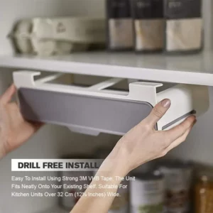 Kitchen Spice Rack Self-adhesive Wall-mounted Under-Shelf Seasoning Bottle Storage Rack Spice Organizer Kitchen Storage Rack - Image 5