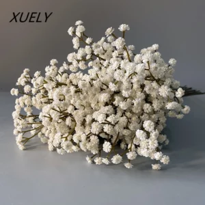 62CM/pc 81 High Quality Small Flowers Autumn Color Feel Soft Rubber Gypsophila Dry Flower 6 Color PVC Bouquet Home Garden Decor - Image 2