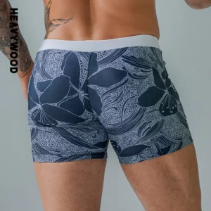 Heavywood Summer Men's Beach Swimming Trunks Drawstring Elastic Waist Swimsuit Shorts Man Plus Size Quick Drying Swimwear Shorts - Image 6