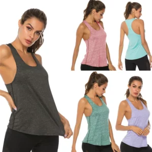 Gym Fitness Vest Women Sleeveless Workout Tank Yoga Shirt Tops For Women Fitness Jogging Yoga Tank Shirt - Image 2