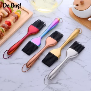 1 Pcs Oil Brushes Stainless Steel Silicone Kitchen BBQ Grilling Baking Cooking Brushes Barbecue Cooking Tools - Image 4