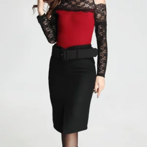 new fashion autumn winter 2019 plus size high waist skirt saias femininas casual Woolen midi pencil skirt women skirts clothes - Image 4