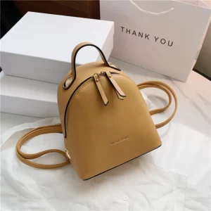 Small Schoolbag Women's Backpack 2020 Luxury Brand Designed Solid Female Rucksack Back Shoulder Bag Mochila Bags Wholesale - Image 2