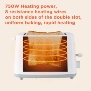 New 2025 PinLo Bread Toaste With Removable Crumb Tray Toasters Cooking Appliances Home 2 Slices Mini Auto Breakfast Toaster - Image 3