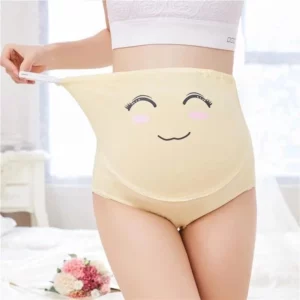Cotton Pregnancy Panties Intimates Maternity Bandage Adjustable Belly Cartoon Solid Color Underwear Clothing For Pregnant Women - Image 3