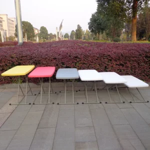 Folding small table Simple dining table 76X portable liftable writing desk Dormitory long table learning computer desk - Image 2