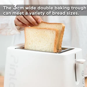 New 2025 PinLo Bread Toaste With Removable Crumb Tray Toasters Cooking Appliances Home 2 Slices Mini Auto Breakfast Toaster - Image 4