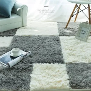 Long Plush Carpet for Bedroom Foam Floor Mat Stitching Room Floor Sponge 60/30cm DIY Puzzle Mat Long Hair Shaggy Carpet Area Rug - Image 3