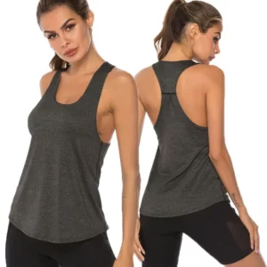 Gym Fitness Vest Women Sleeveless Workout Tank Yoga Shirt Tops For Women Fitness Jogging Yoga Tank Shirt - Image 3