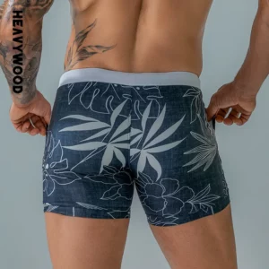 Heavywood Summer Men's Beach Swimming Trunks Drawstring Elastic Waist Swimsuit Shorts Man Plus Size Quick Drying Swimwear Shorts - Image 3