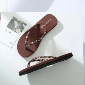 Flip Flops Women Summer Outside Flat Bottomed Beach Shoes Sandals Shoes for Women Slippers Slipper Sandal Low (1cm-3cm) EVA - Image 3
