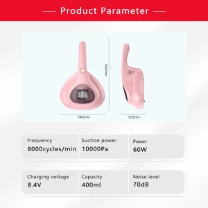 Ultraviolet Mite Removal Instrument 10000PA Vacuum Cleaner Cordless Handheld Vacuum For Home Mattress Sofa Detachable Filter - Image 3