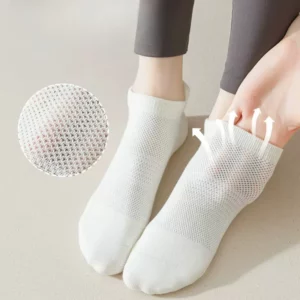 Mesh Breathable Yoga Socks Women Cotton Low Cut Short Gym Fitness Dance Sports Socks Professional Non-slip Floor Pilates Socks - Image 2
