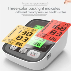 JianYouCare Digital LCD arm tensiometers Blood Pressure Monitor Heart rate Meter Large Cuff Sphygmomanometer Portable Tonometer - Image 5