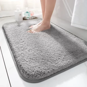 Super Thick Fluff Fiber Bath Mats Comfortable and Soft Bathroom Carpet Non-slip Absorbent Rug Foot Mat Shower Room Doormat - Image 4