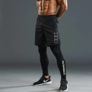 Running Pants Men's Compression Pants Quick Dry Jogger Trousers Gym Workout Leggings Elasticity Sweatpants Fitness Tights - Image 2