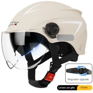 Motorcycle Helmet Electric Vehicle Protection All-season Universal Riding Helmet Lightweight and Breathable Quick Buckle Helmet - Image 6