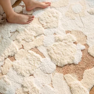 Simple Modern Bedroom Carpet Soft Bedside Cloakroom Area Rug Non-slip Cream Color Living Room Carpet Sofa Coffee Table Floor Mat - Image 5