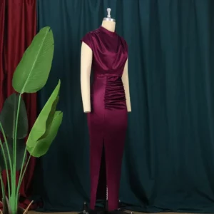 Long Dress Women Party Pleated Bandage Elegant Evening High Waist Summer Dresses Prom Formal Green Bodycon Maxi Work Vestidos - Image 2