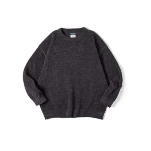 Maden Casual Chenille Round Neck Sweater for Men Warm Skin-friendly Beige Knitwear Autumn Winter Basic Solid Color Soft Sweater - Image 6
