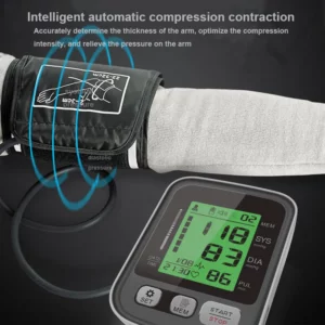 JianYouCare Digital LCD arm tensiometers Blood Pressure Monitor Heart rate Meter Large Cuff Sphygmomanometer Portable Tonometer - Image 3