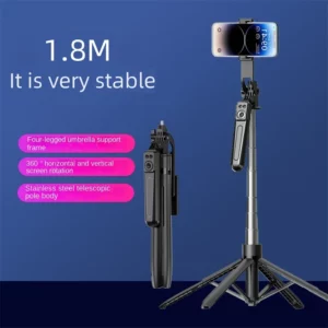 FANGTUOSI New 180cm Wireless Selfie Stick brackets with Phone Holder Tripod for Smartphone Camera Stand With Bluetooth shutter - Image 2