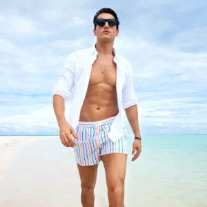 New Style Men Stripe Shorts Summer Shorts Men Hot Fashion Beach Shorts Men Board Shorts Plus Szie - Image 4