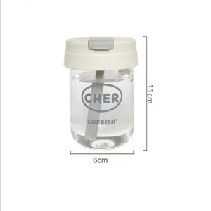 300ml Plastic Water Bottle with Straw Cute 3D Sticker Portable Outdoor Household Sports Tea Cup Water Bottle for Girls and Kids - Image 6