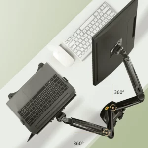 Desktop NB F160 + FP-2 Gas Spring Dual Arm for 17"-27" Monitor Holder + 10"-17" Laptop Support Air Press Mount Stand Load 2-9kg - Image 3