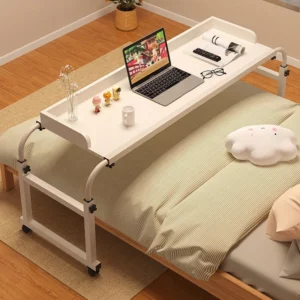 Laptop Computer Adjustable Height and Length Living Room Bedroom Movable Desk Overbed Table - Image 3
