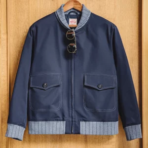 Maden Retro A1 Pilot Jacket Bomber Short Contrasting Color Patchwork Baseball Jacket with Zipper Design for Men's Autumn - Image 4