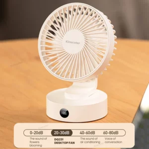 Portable Mini Desktop Fan Silent High Wind Power Cordless Rechargeable Fan 5 Speed Cooler Small Fan for Students Office Gifts - Image 3