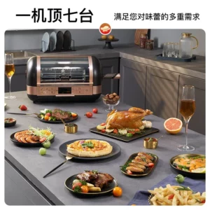 Electric Oven Air Fryer All-in-one Machine Home Baking Automatic Intelligent Rotary Korean Roast Chicken - Image 2