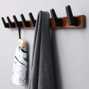 Living Room Entrance Wall Coat Racks Solid Wood Hanging Clothes Hook Wall Row Hooks Bedroom Door Clothing Hanging Rack Hangers - Image 3