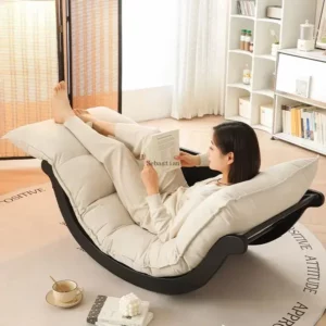 Lazy Swinging Chair Living Room Home Leisure Single Sofa Banana Boat Balcony Small House Rental House Folding Nap Lounge Chair - Image 2